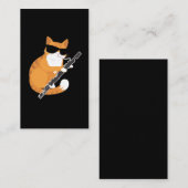 ミュージックキャットサングラスバソニストミュージシャンバソーン 名刺 (正面/裏面)