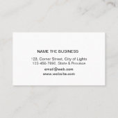 ミュージックギターインストラクターロゴミニマルミュージシャン 名刺 (裏面)