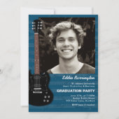 ミュージックギターフォト卒業パーティー招待状 招待状 (正面)