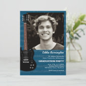 ミュージックギターフォト卒業パーティー招待状 招待状 (スタンド正面)