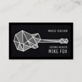 ミュージックギター先生ブラックビジネスカード 名刺 (正面)