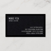 ミュージックギター先生ブラックビジネスカード 名刺 (裏面)