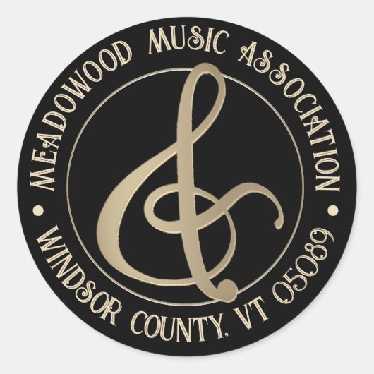 ミュージッククラブ団体や組織コーラス先生コーラスラベル ラウンドシール (正面)