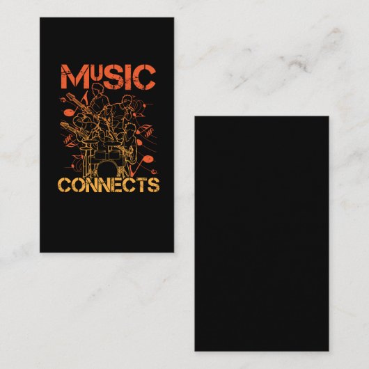 ミュージックコネクトドラマーギタープレーヤーミュージシャン 名刺 (正面/裏面)