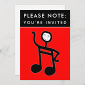 ミュージックコンサートピアノリサイタル招待状 招待状 (正面/裏面)