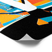 ミュージックシティアートザドラマー抽象芸術 ポスター (角)