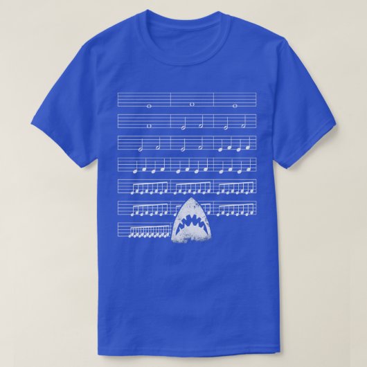 ミュージックシャークおもしろい Tシャツ (デザイン正面)