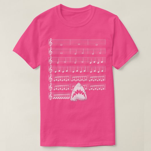 ミュージックシャークおもしろい Tシャツ (デザイン正面)