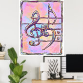 ミュージックシンボル,3プリント ポスター (ホームオフィス)