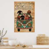 ミュージックシークールトウィンドダシュント犬のギフト ポスター (キッチン)