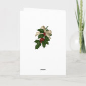 ミュージックシートにヴァイオリンのクリスマスカード シーズンカード (裏面)