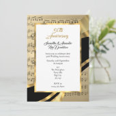 ミュージックシ結婚ートゴールデン記念日 招待状 (スタンド正面)