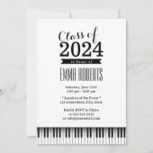 ミュージックスクーシンプルル鍵卒業パーティー 招待状 (正面)