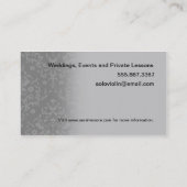 ミュージックスタジオトレブルクレフ、 音符記号ミュージシャン先生 名刺 (裏面)