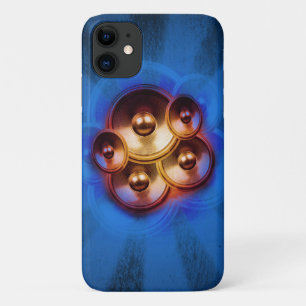 ミュージックスピーカーと青いサンburst iPhone 11 ケース