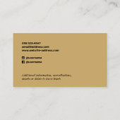 ミュージックソングライターミュージシャンフォトレトロ 素朴 名刺 (裏面)