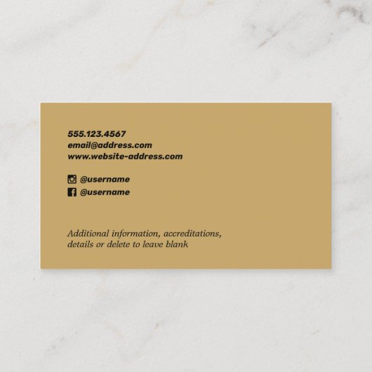 ミュージックソングライターミュージシャンフォトレトロ 素朴 名刺 (裏面)