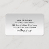 ミュージックターンテーブルブラックとシルバーホワイトDJプレーヤー  名刺 (裏面)