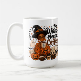 ミュージックティーチャー魔女はコーヒーが必要ハロウィンマグ コーヒーマグカップ