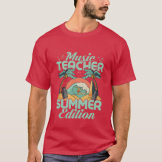 ミュージックティーチャー サマーエディション ミュージックティーチャー スクール レトロ Tシャツ