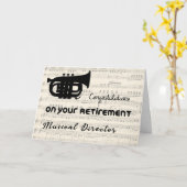 ミュージックディレクターの退職祝いカード カード (黄色い花)