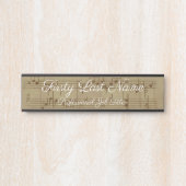 ミュージックドアシンボルや象徴のサインエレガントヴィンテージ サインプレート (正面)