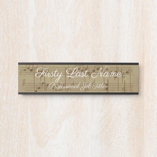 ミュージックドアシンボルや象徴のサインエレガントヴィンテージ サインプレート (正面)