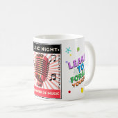 ミュージックナイト、インナー虹 コーヒーマグカップ (正面右)