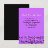 ミュージックノーツスターバーミッツヴァーパーティー受付カード 招待状 (正面/裏面)