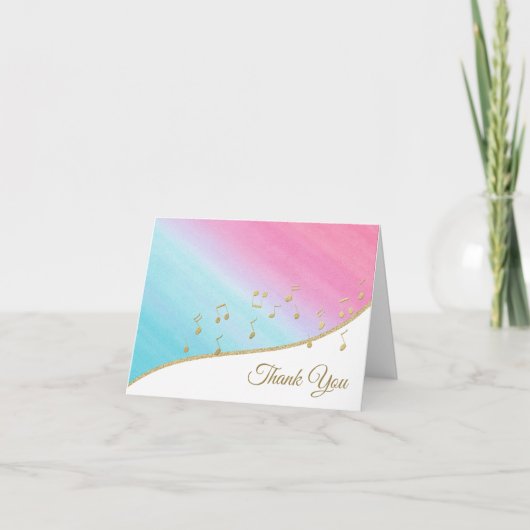 ミュージックノートありがとう サンキューカード (正面)