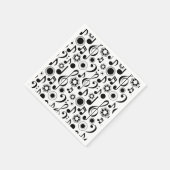 ミュージックノートとクレフ、 音符記号 スタンダードカクテルナプキン (角)