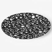 ミュージックノートとクレフ、 音符記号 ペーパープレート (アングル)