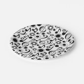 ミュージックノートとクレフ、 音符記号 ペーパープレート (アングル)