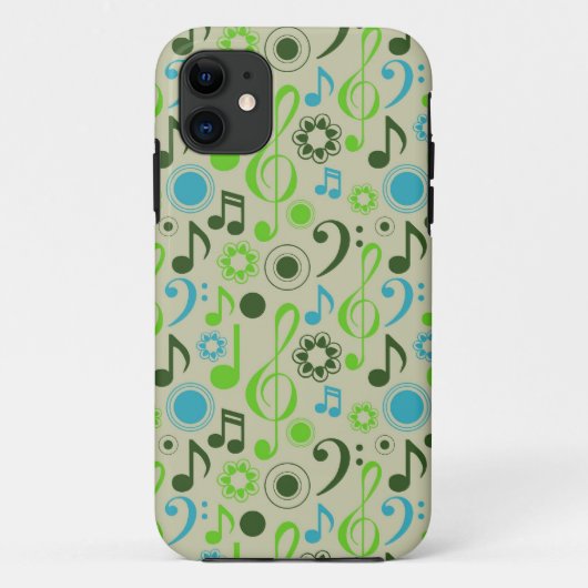 ミュージックノートとクレフ、 音符記号 Case-Mate iPhoneケース (裏面)