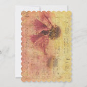 ミュージックノートとデイジー結婚式招待状 招待状 (裏面)