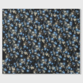 ミュージックノートとホリデーパーティーのライト ラッピングペーパー (フラット)