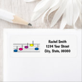 ミュージックノートの個人用差出人住所ラベル ラベル (インサイチュ)