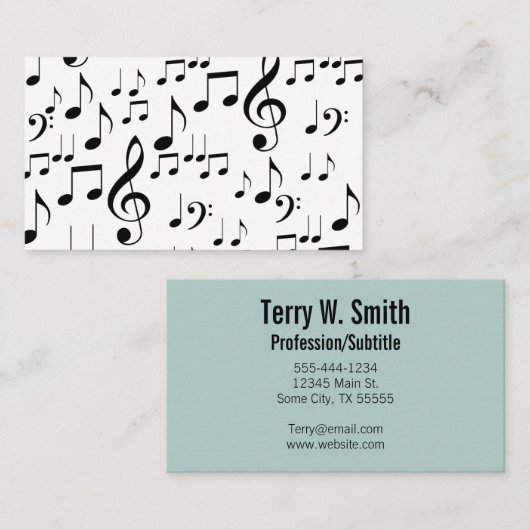 ミュージックノートの名刺 名刺 (正面/裏面)