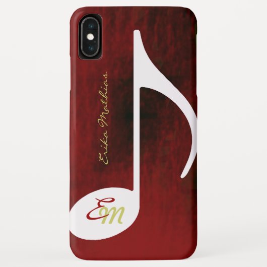 ミュージックノートの名前 Case-Mate iPhoneケース (裏面)