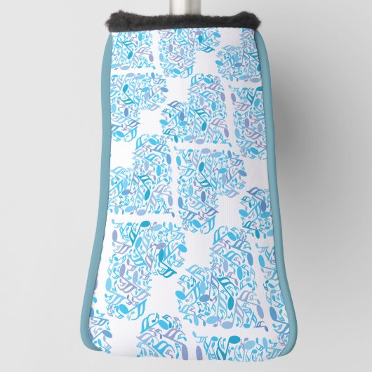 ミュージックノートの縦ストライプ列 ゴルフヘッドカバー (回転90)