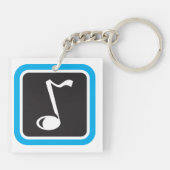 ミュージックノートはっきりしたミニマルミュージカル記号 キーホルダー (裏面)