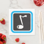 ミュージックノートはっきりしたミニマルミュージカル記号 スタンダードランチョンナプキン (インサイチュ)