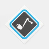 ミュージックノートはっきりしたミニマルミュージカル記号 スタンダードランチョンナプキン (角)