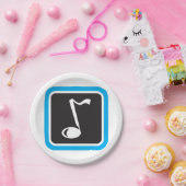 ミュージックノートはっきりしたミニマルミュージカル記号 ペーパープレート (パーティー)