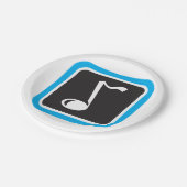 ミュージックノートはっきりしたミニマルミュージカル記号 ペーパープレート (アングル)