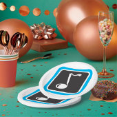 ミュージックノートはっきりしたミニマルミュージカル記号 ペーパープレート