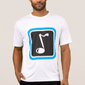 ミュージックノートはっきりしたミニマルミュージカル記号 Tシャツ (正面)