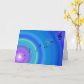 ミュージックノートカード カード (黄色い花)