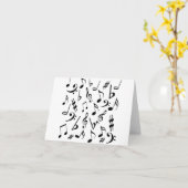 ミュージックノートカード カード (黄色い花)