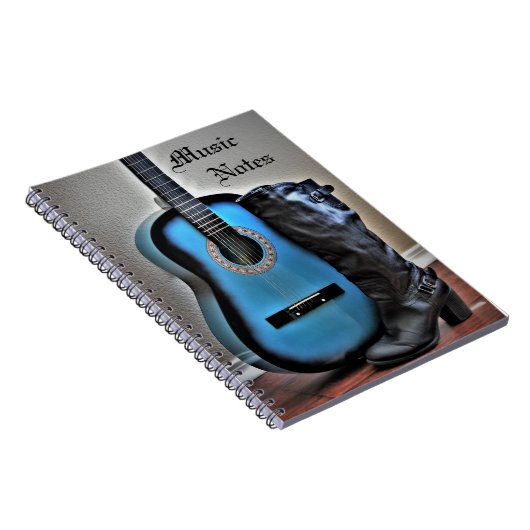 ミュージックノートギタースパイラルフォトノートブック ノートブック (右側)